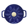 La Cocotte, 16 cm round Cast iron French oven snowflake dark-blue, small 3