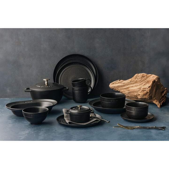 Dining Line, プレート フラット 15 cm, セラミック, ブラック, large 2