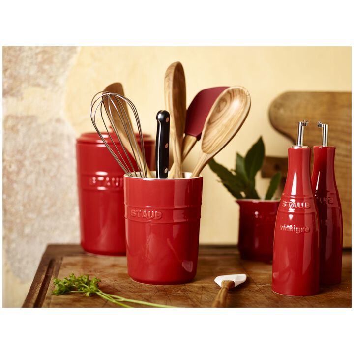 Stoneware, Utensil Holder, Cherry, large 2