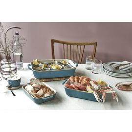 3-pc, Rectangular Baking Dish Set, Rustic Turquoise