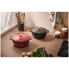 La Cocotte, 5 qt, Essential French Oven with Horse Lid, Cherry, small 11