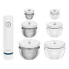 Fresh & Save BOWLS, Vacuum bowl set S/M/L / 13 Piece, glass, transparent-white, small 1