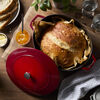 La Cocotte, 6 l cast iron oval Wide Oval Dutch Oven, cherry, small 11