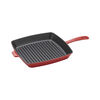 Grill Pans, 30 cm cast iron square American grill, cherry - Visual Imperfections, small 2