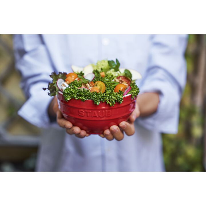 Ceramique, Schüssel 14 cm, rund, Kirsch-Rot, Keramik, large 2