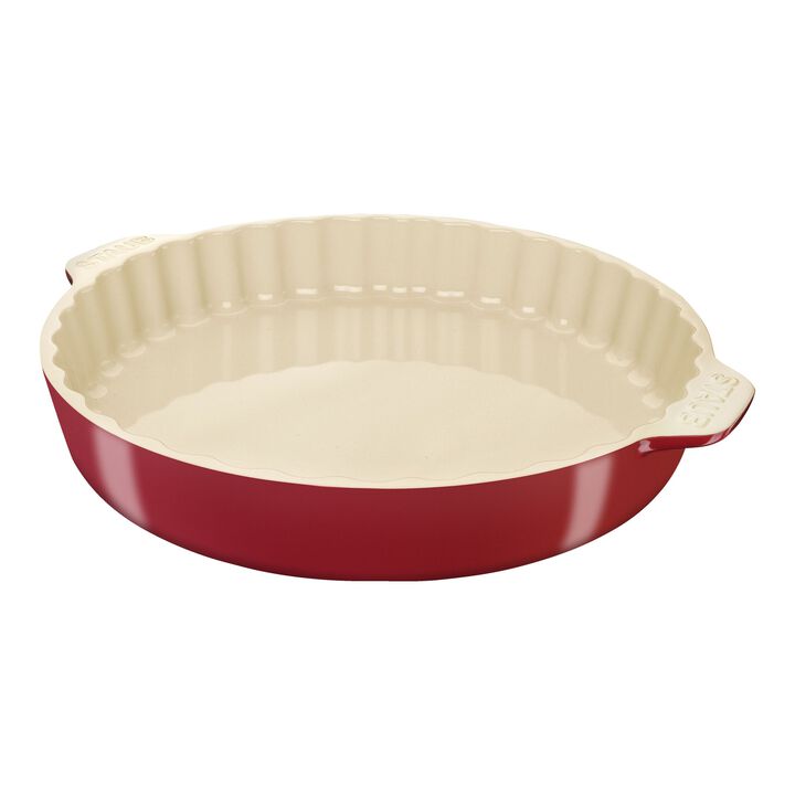 Ceramique, 30 cm ceramic round Pie dish, cherry, large 1