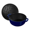 Cast Iron, 3.75 qt, Essential French Oven Lilly Lid, Dark Blue, small 5