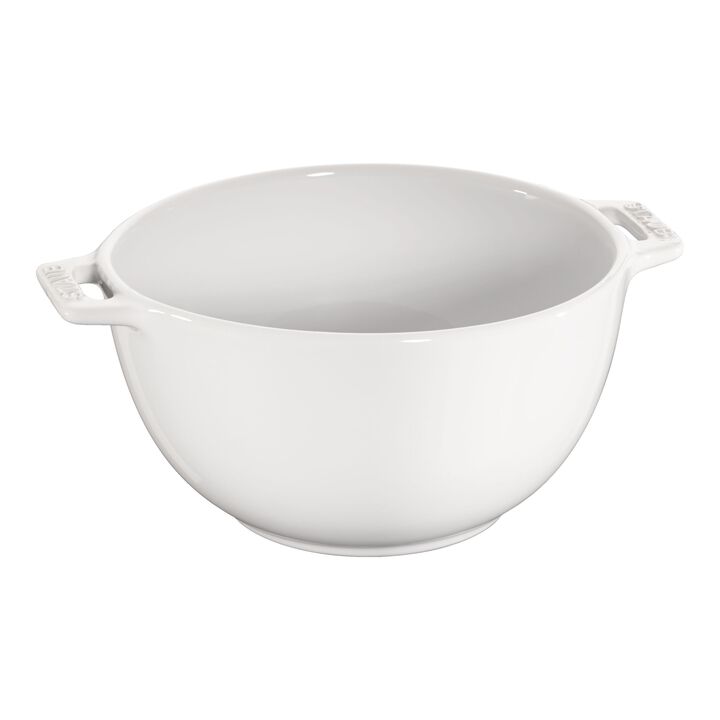 Ceramique, 18 cm ceramic round Bowl, white, large 1
