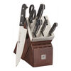 Gourmet, 7-pc, Self-Sharpening Knife Block Set , Brown, small 1
