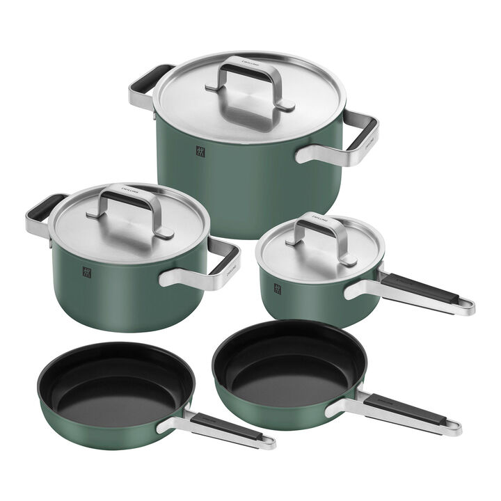 Pure, 8-pc Stainless Steel Cookware Set, Green, large 1