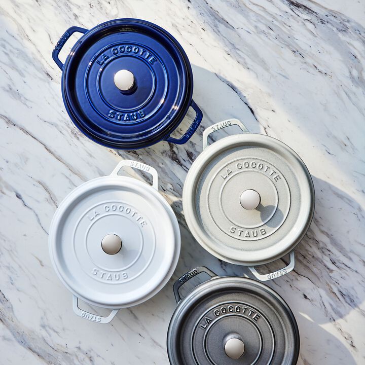 La Cocotte, Cocotte 24 cm, redondo, Azul escuro, Ferro fundido, large 3