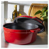 Braisers, 6 l cast iron round Braise + grill, cherry, small 10