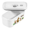 Dinos, S DINOS Vacuum Lunch Box, plastic, white-grey, small 5