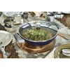 Specialities, 30 cm Cast iron Wok with glass lid dark-blue, small 5