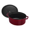 Cast Iron, 7 qt, Oval, Dutch Oven, Cranberry - Factory Second, small 5