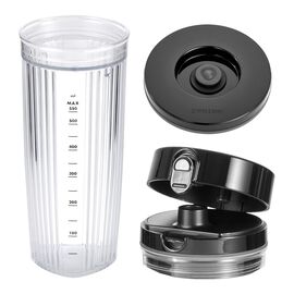 Standmixer Zubehör Set inklusive Vakuumdeckel, 550 ml, Schwarz
