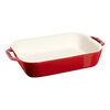 Ceramique, Ovenschaal 27 cm, Rechthoekig, Kersenrood, small 2