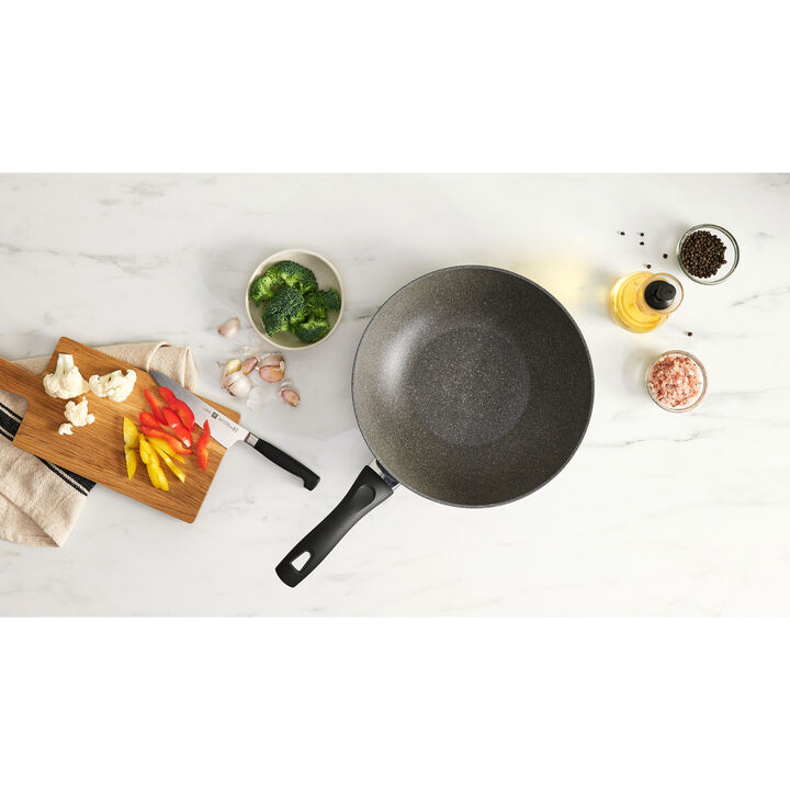 Cortina Granitium, 28 cm / 11 inch aluminum Wok, large 3