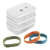 Fresh & Save, Vacu&uuml;m broodtrommelset, L plat / 6-delig, Kunststof, semitransparant-Grijs, small 1