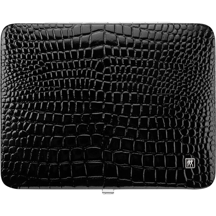 CLASSIC, 10-pc, Matte Black, Leather, Manicure Pedicure Set, large 2