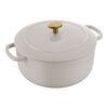 Bellamonte, Cocotte 22 cm, Rond(e), Blanc ivoire, Fonte, small 1