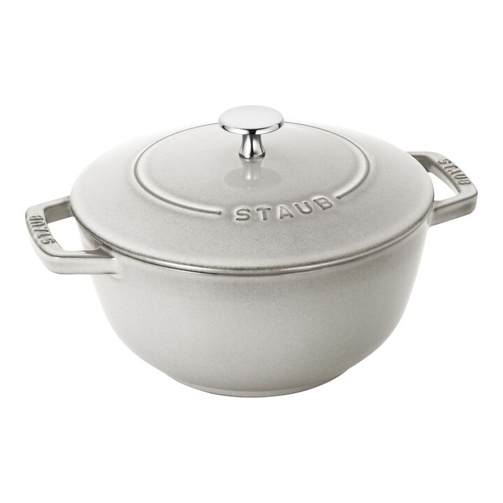 Cast Iron, 3.75 qt, Essential French Oven, White Truffle, large 1