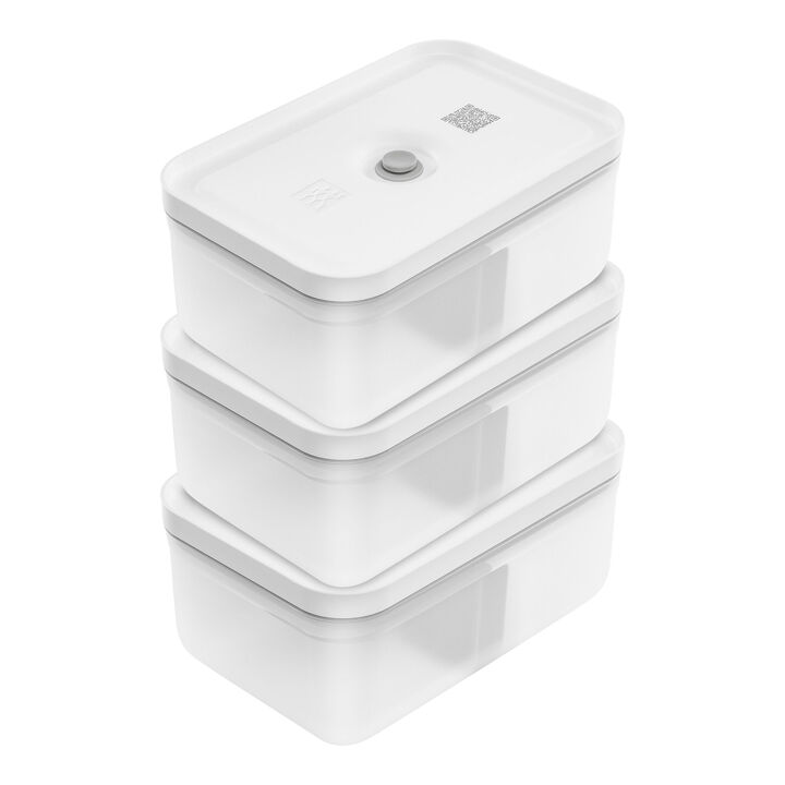 Fresh & Save, Vakuum Lunchbox Set, 3-tlg. / L,  Semitransparent-Grau, Kunststoff, large 1