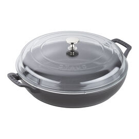 3.5 qt, Braiser With Glass Lid, Matte Black