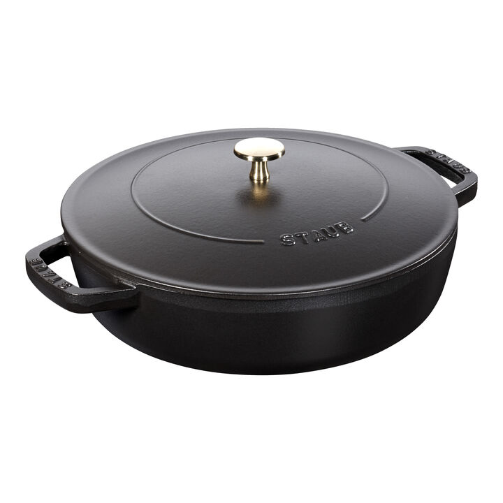 Braisers, 3.7 l cast iron round Saute pan Chistera, black, large 1