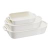 Ceramique, Conjunto para forno M/L/XL 3-pe&ccedil;as, Branco marfim, small 1