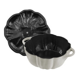 3.5 qt, Pumpkin, Dutch Oven With Stainless Steel Knob, White Truffle