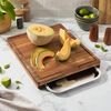 BBQ+, 17-inch x 14-inch Cutting Board With Tray, Acacia , small 2