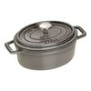 La Cocotte, 17 cm oval Cast iron Cocotte graphite-grey, small 1