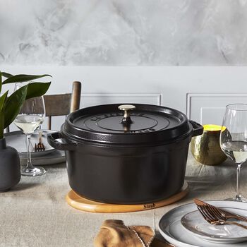 D&ouml;k&uuml;m Tencere | Siyah | 24 cm | 3,7 l | yuvarlak,,large 2