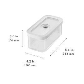 CUBE Container M / 21 cm, 0.75 Qt, Transparent-White