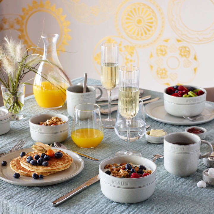 Dining Line, Tassen, Teller & Schüssel Set, 6-tlg. / 350 ml/20/12 cm, Weisser Trüffel, Keramik, large 2