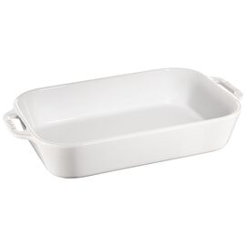 Pirofila rettangolare - 34 x 24 cm, Colore bianco puro