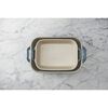 Ceramique, 2-pcs rectangular ceramic Ovenware set ancient-turquoise, small 2