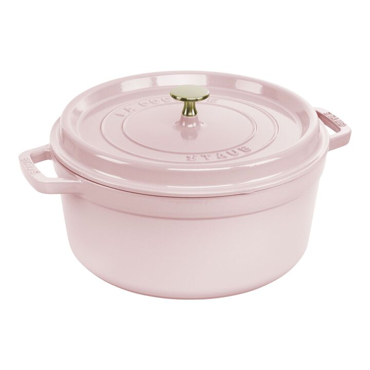 La Cocotte, Cocotte 26 cm, rund, Sorbet rose, Gusseisen, large 1