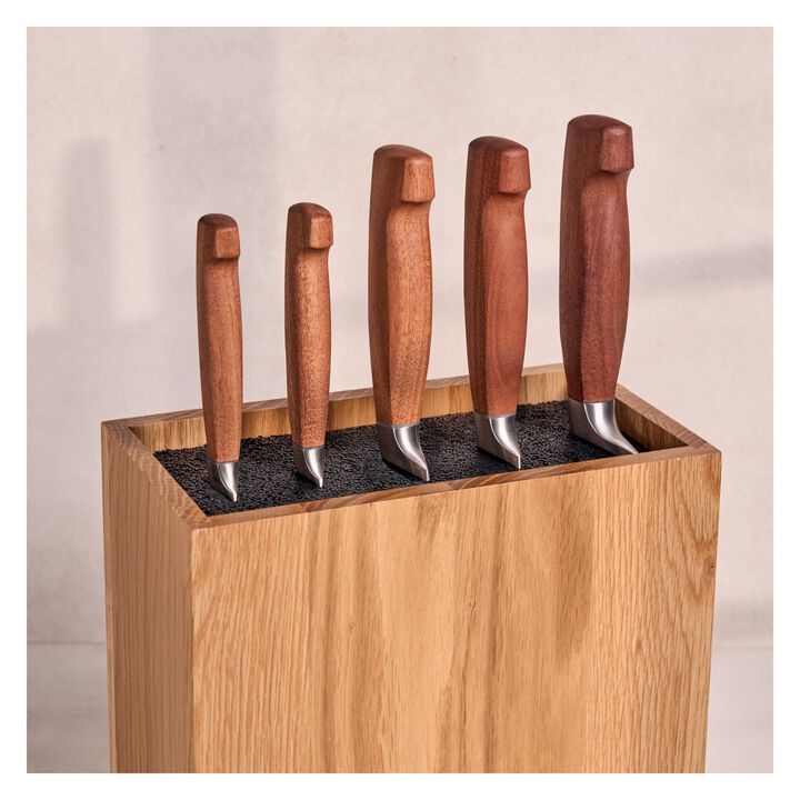 VIER STERNE, 6-tlg, Messerblockset, Braun, large 4