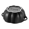 Stoneware, 0.75 qt, Pumpkin, Petite Dutch Oven, Matte Black, small 7