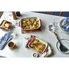 Ceramique, Ensemble de plats &agrave; four avec&nbsp;gants de cuisine, 5-pcs. /S/M/L, cerise, C&eacute;ramique / Coton, small 5