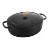 Bellamonte, Cocotte ovale - 29 cm, nero, small 1