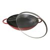 Specialities, Wok mit Glasdeckel 37 cm, rund, Kirsch-Rot, Gusseisen, small 1