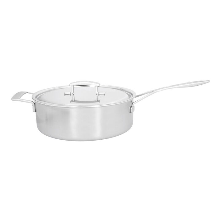 Industry 5, 28 cm round 18/10 Stainless Steel Saute pan with lid silver, large 1