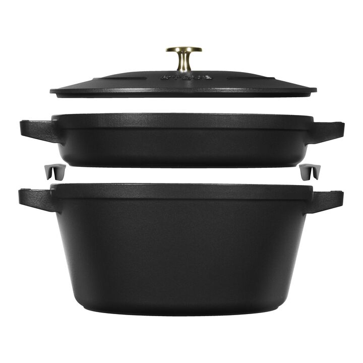 Stackable Set, Conjunto de panelas 2-peças, Ferro fundido, large 1