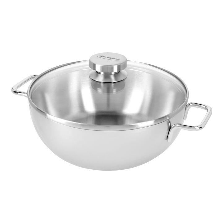 Apollo 7, Poêle de service avec couvercle en verre 28 cm, Inox 18/10, large 2