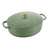 Bellamonte, Cocotte 33 cm / 6,5 l, Oval, Gr&oslash;n, St&oslash;bejern, small 1