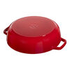 Braisers, Br&auml;ter mit Chistera Drop-Structure  28 cm, rund, Kirsch-Rot, Gusseisen, small 3