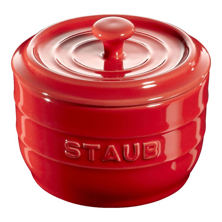 Ceramique, Salzfass 250 ml, Kirsch-Rot, Keramik, large 1